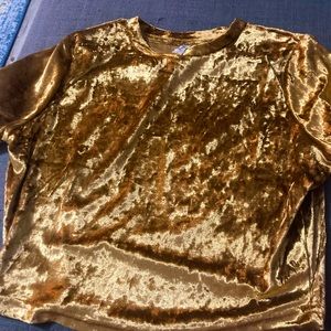 Rosio Gold soft cropped blouse
